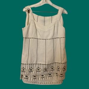 Ann Taylor Linen Blend TWO PIECE bracht summer set